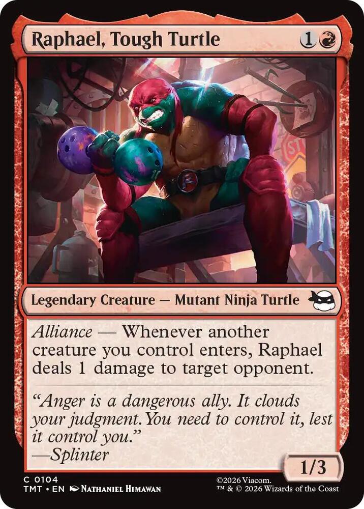 Raphael, Tough Turtle 104/190 (Teenage Mutant Ninja Turtles) 