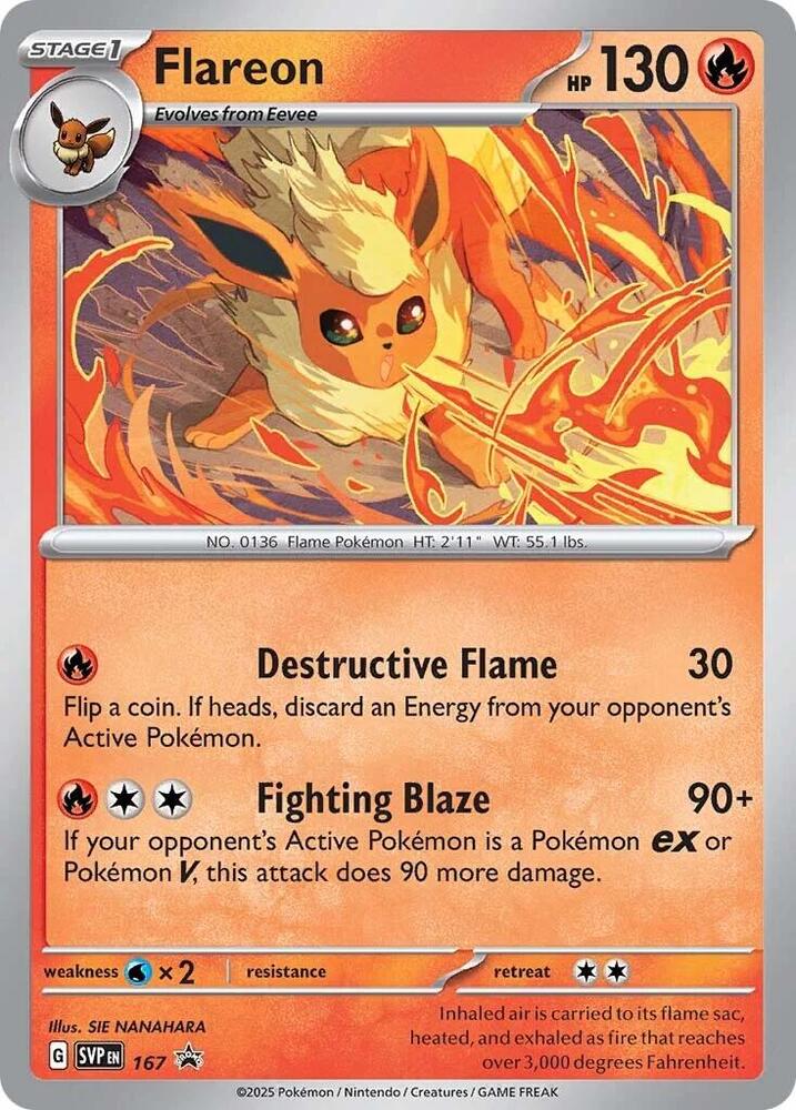 Flareon 167 (SV: Scarlet & Violet Promo Cards)  - Cosmo Holofoil