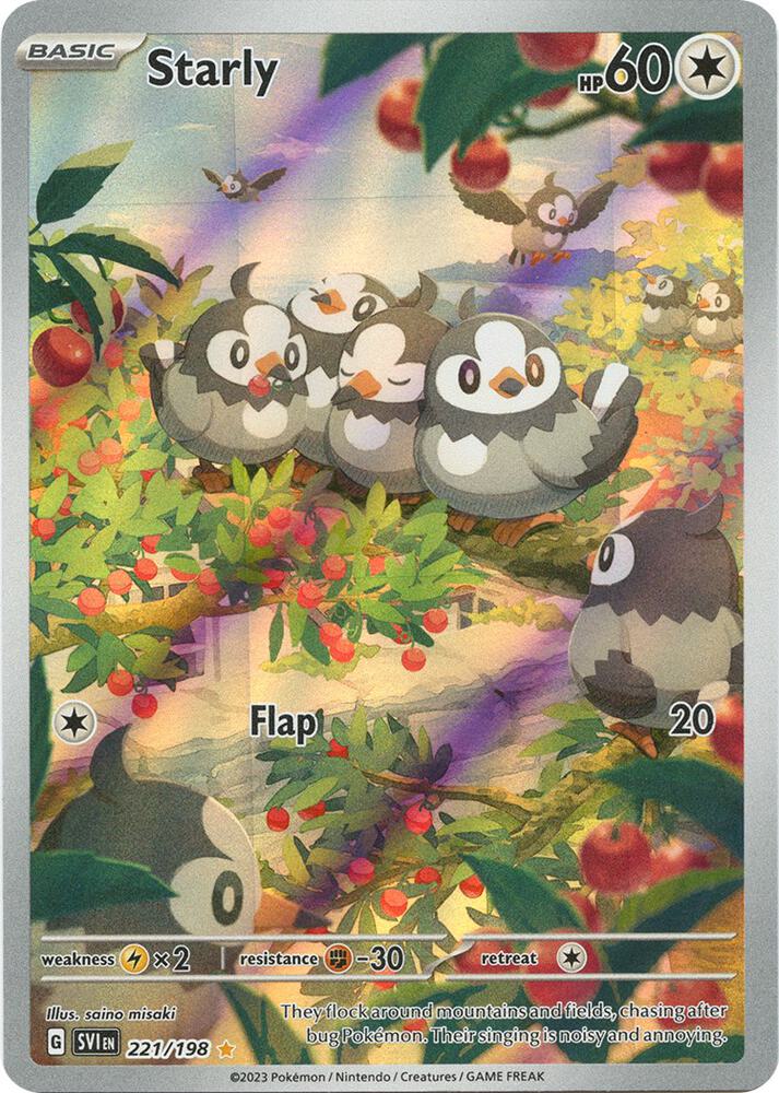 Starly 221/198 (SV01: Scarlet & Violet Base Set)  - Holofoil