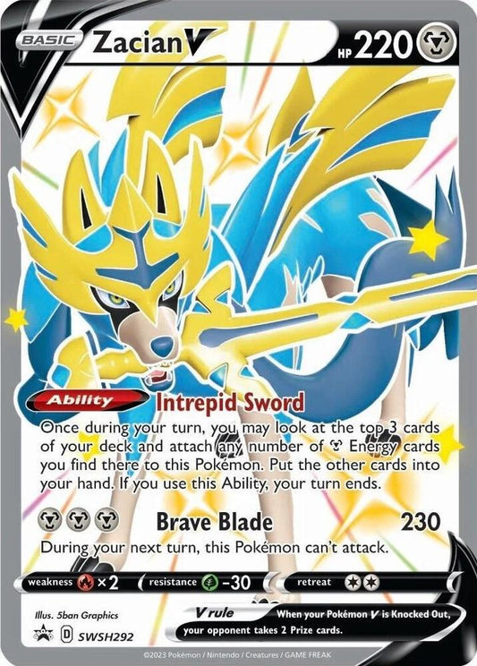 Zacian V Shiny SWSH292 (SWSH: Sword & Shield Promo Cards)  - Holofoil