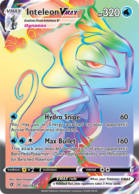 Inteleon VMAX Secret 195/192 (SWSH02: Rebel Clash)  - Holofoil