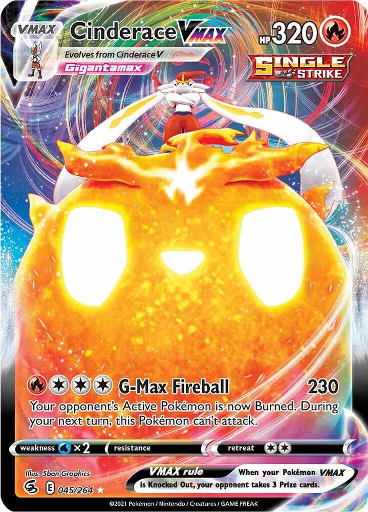 Cinderace VMAX 045/264 (SWSH08: Fusion Strike)  - Holofoil