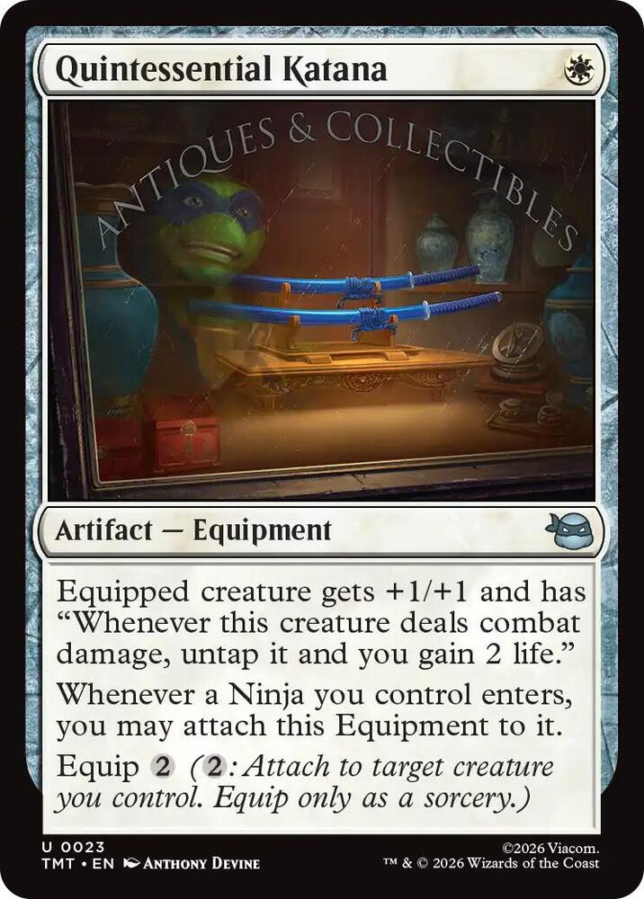 Quintessential Katana 23/190 (Teenage Mutant Ninja Turtles)  - Foil