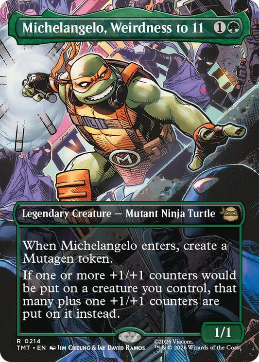 Michelangelo, Weirdness to 11 214/190 (Teenage Mutant Ninja Turtles)  - Borderless Foil