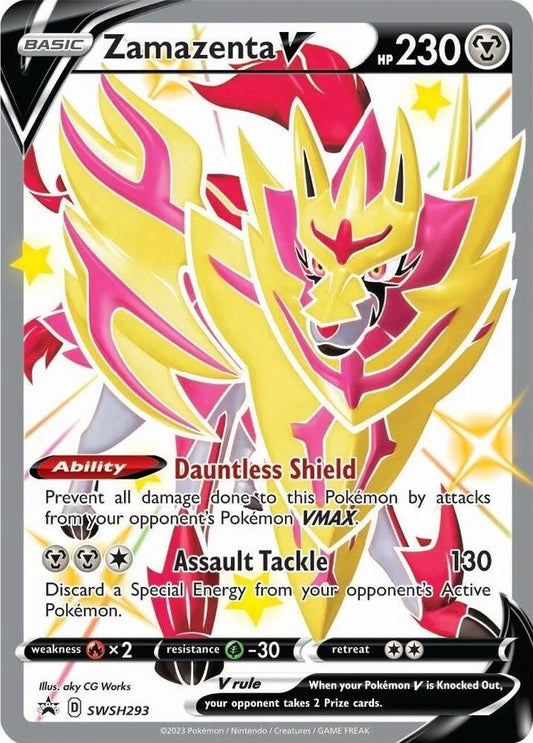 Zamazenta V Shiny SWSH293 (SWSH: Sword & Shield Promo Cards)  - Holofoil