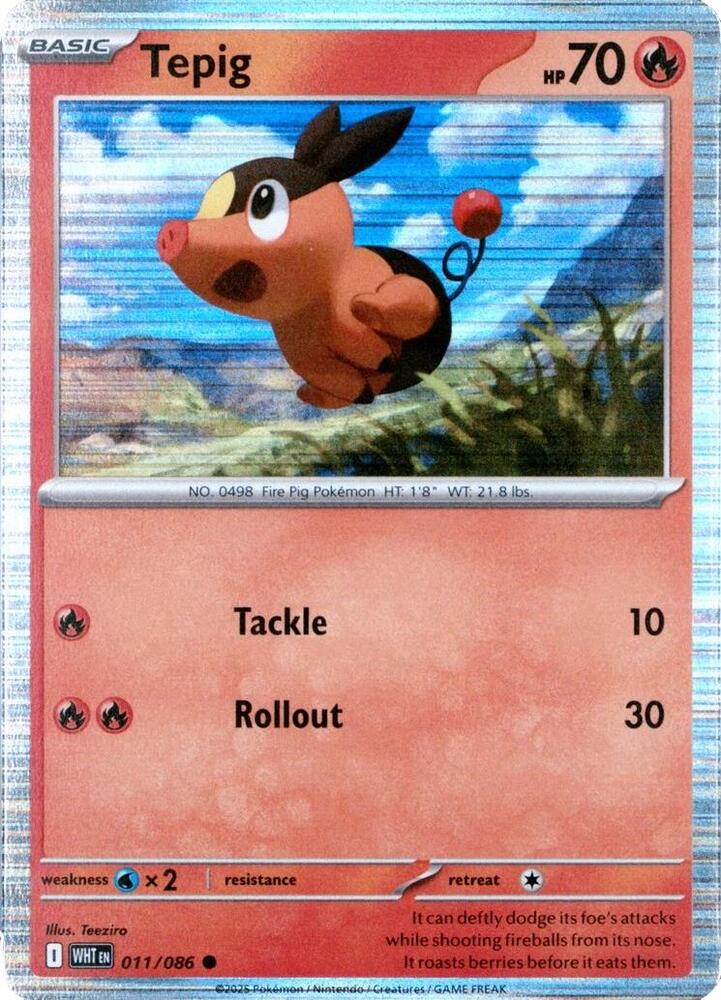Tepig Unova Poster Collection 011/086 (Miscellaneous Cards & Products)  - Holofoil