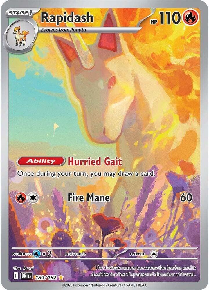 Rapidash 189/182 (SV10: Destined Rivals)  - Holofoil