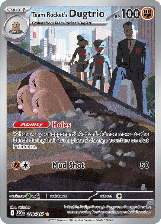 Team Rocket's Dugtrio 239/217 (ME: Ascended Heroes)  - Holofoil