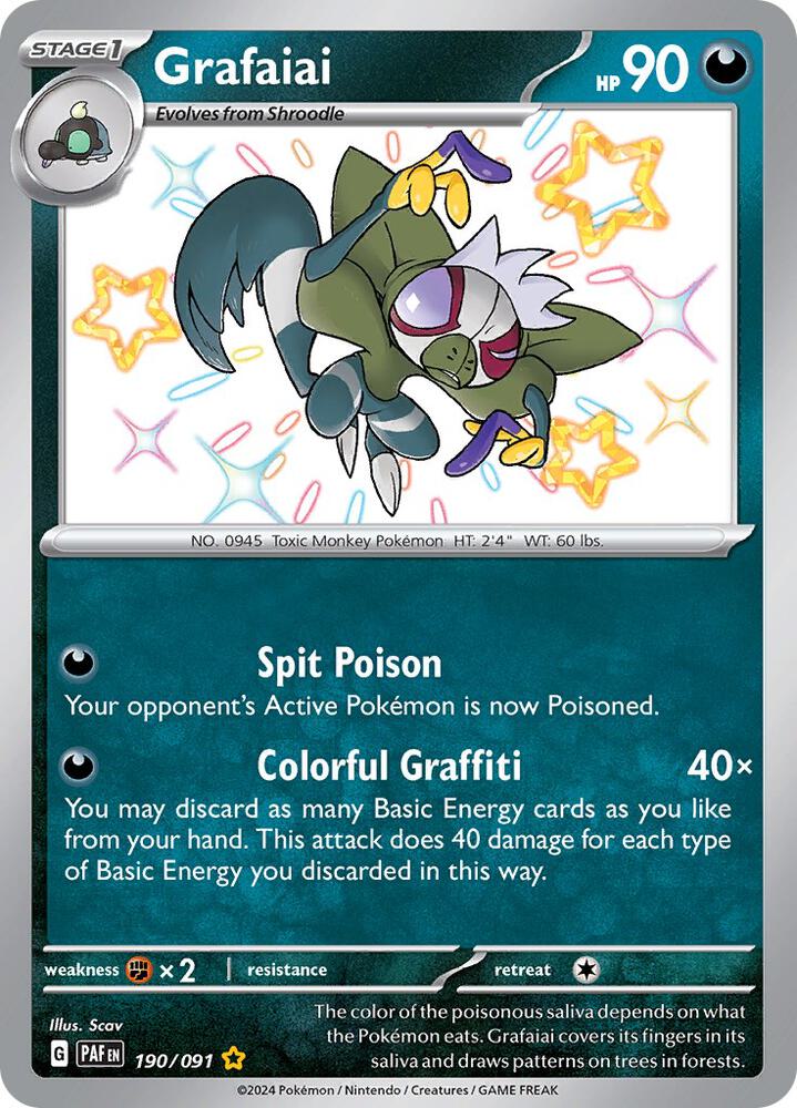 Grafaiai 190/091 (SV: Paldean Fates)  - Holofoil