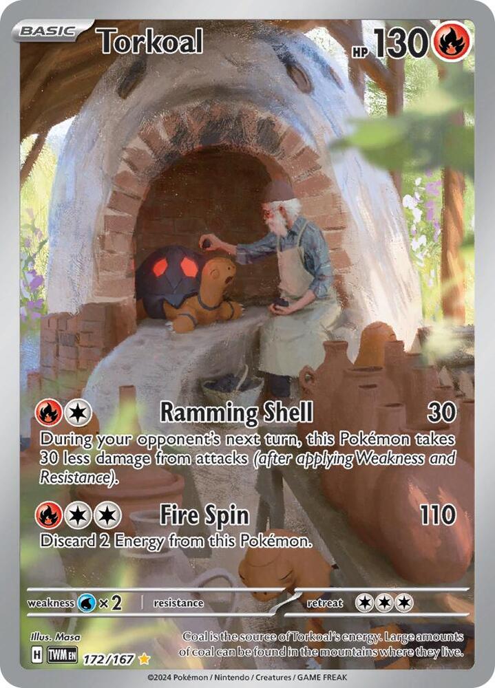 Torkoal 172/167 (SV06: Twilight Masquerade)  - Holofoil