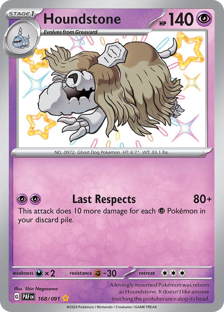 Houndstone 168/091 (SV: Paldean Fates)  - Holofoil
