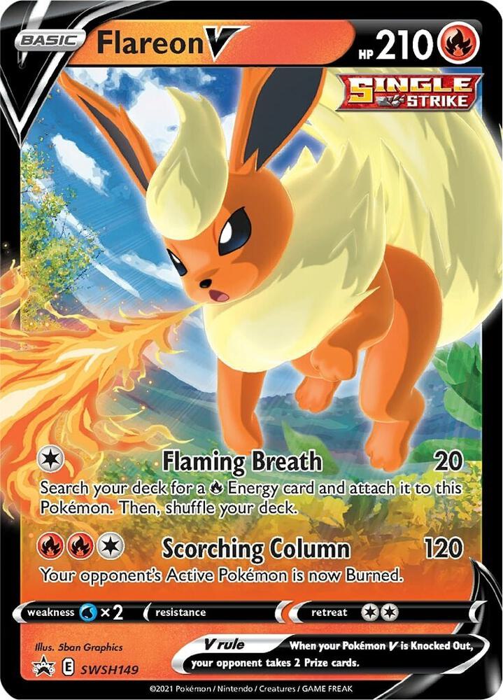 Flareon V SWSH149 (SWSH: Sword & Shield Promo Cards)  - Holofoil