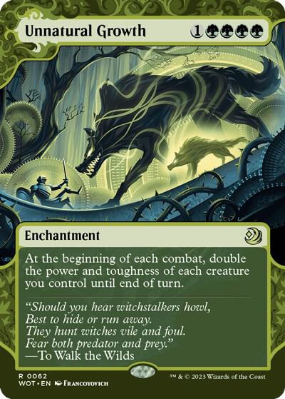 Unnatural Growth 62 (Wilds of Eldraine: Enchanting Tales)  - Showcase