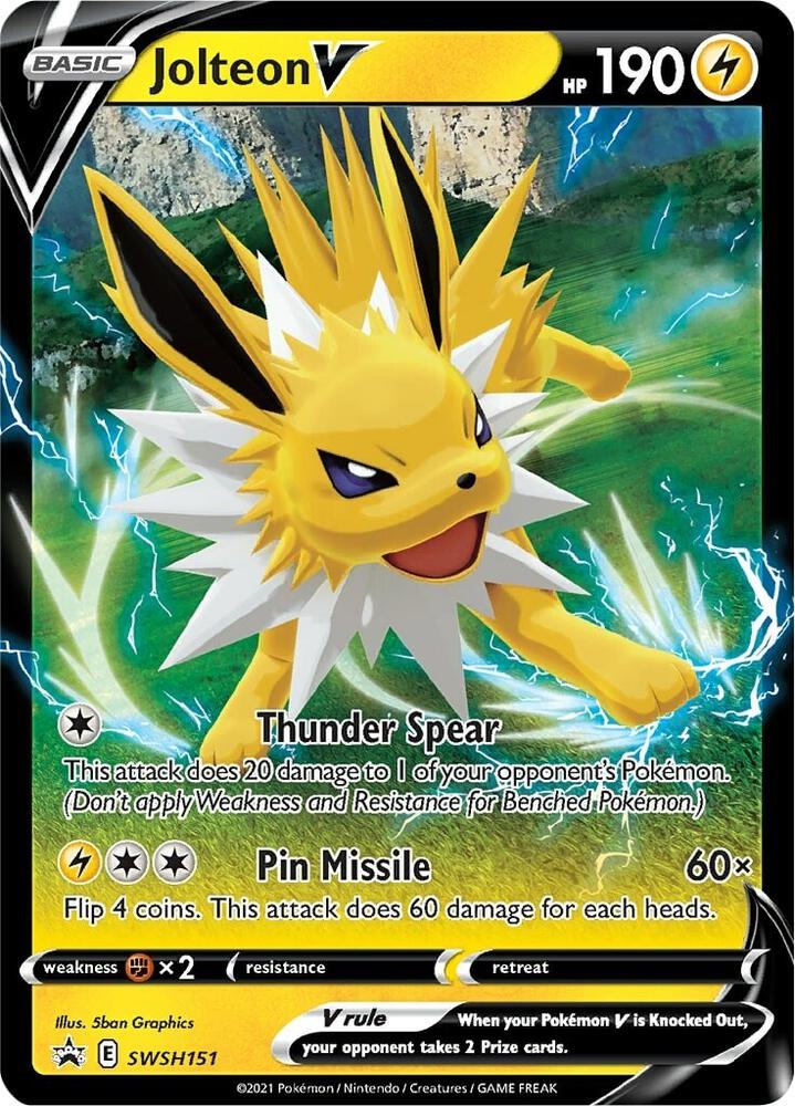 Jolteon V SWSH151 (SWSH: Sword & Shield Promo Cards)  - Holofoil