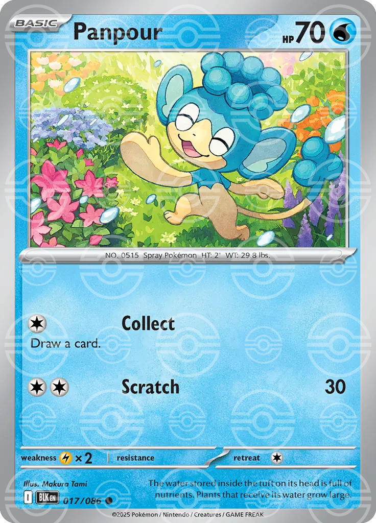 Panpour 017/086 (SV: Black Bolt)  - Poke Ball Holofoil