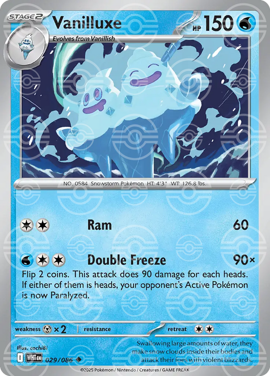 Vanilluxe 029/086 (SV: White Flare)  - Poke Ball Holofoil