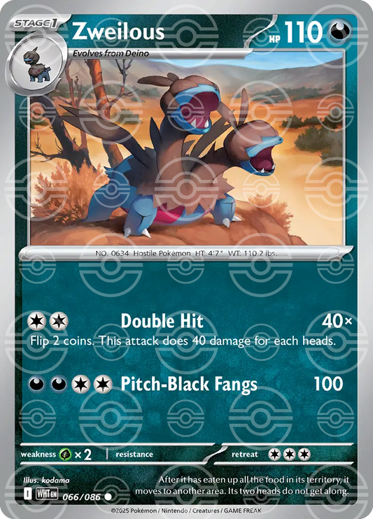 Zweilous 066/086 (SV: White Flare)  - Poke Ball Holofoil