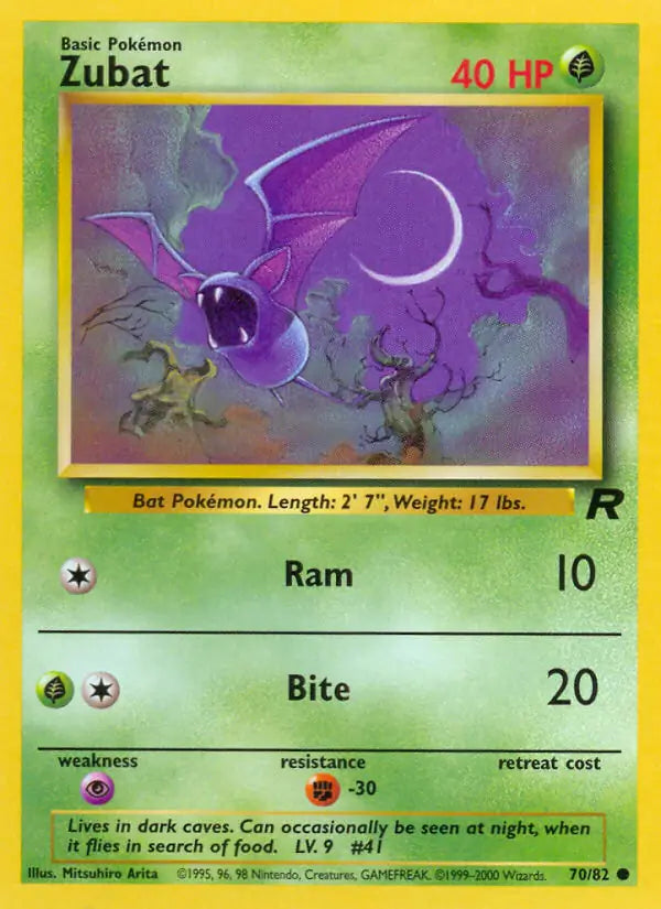 Zubat 70/82 (Team Rocket)  - Unlimited