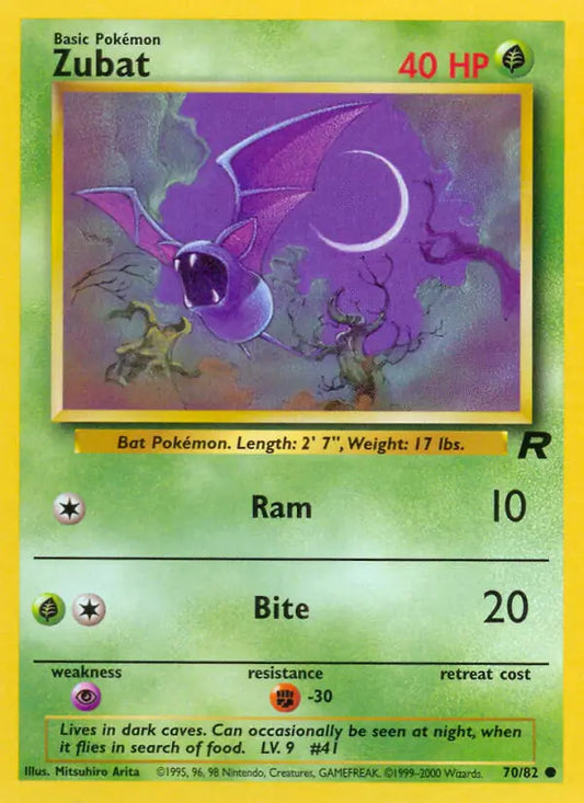 Zubat 70/82 (Team Rocket)  - Unlimited