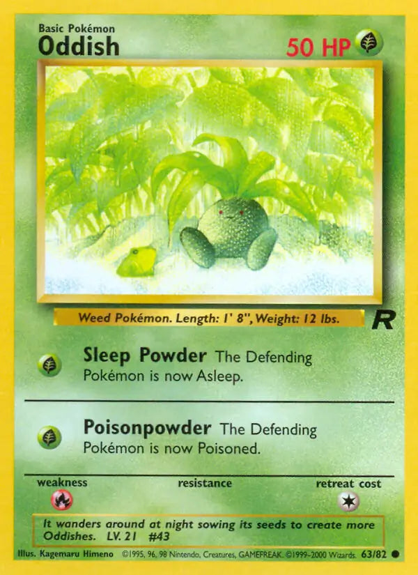 Oddish 63/82 (Team Rocket)  - Unlimited