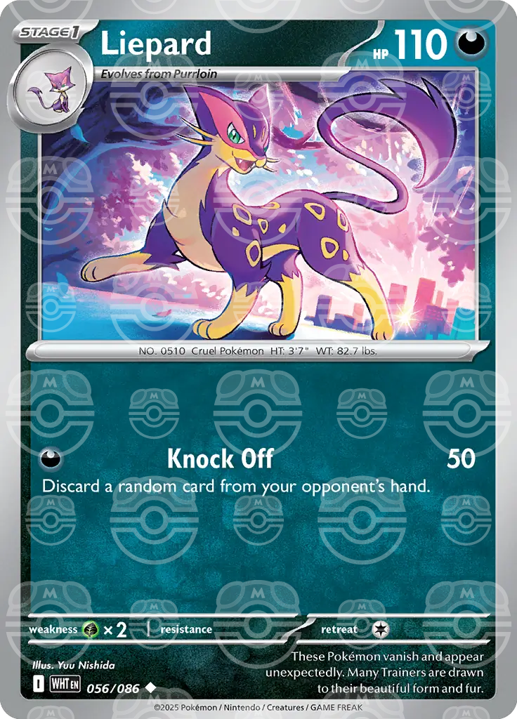 Liepard 056/086 (SV: White Flare)  - Master Ball Holofoil