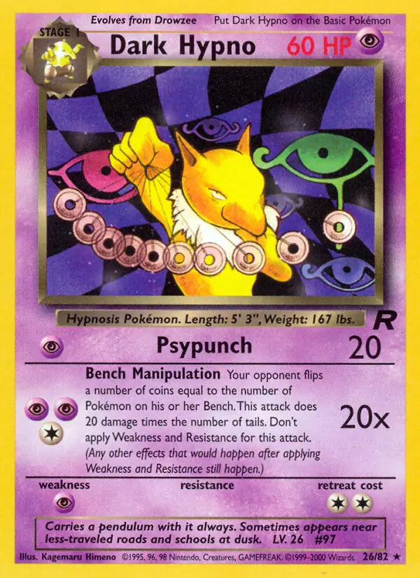 Dark Hypno  26/82 (Team Rocket)  - Unlimited