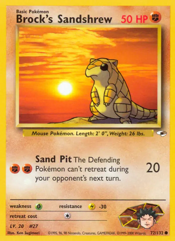 Brock's Sandshrew 072/132 (Gym Heroes)  - Unlimited