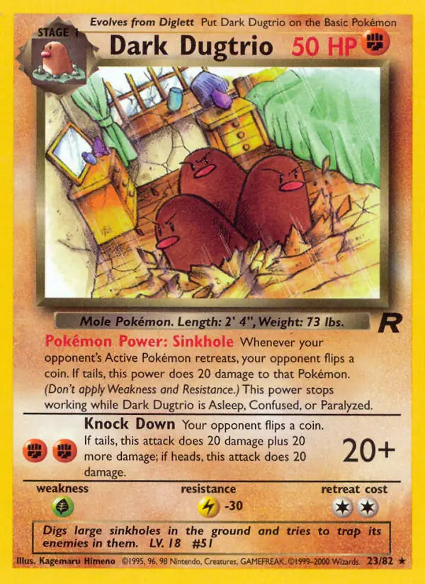 Dark Dugtrio 23/82 (Team Rocket)  - Unlimited