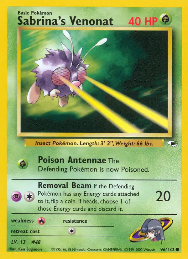 Sabrina's Venonat 096/132 (Gym Heroes)  - Unlimited
