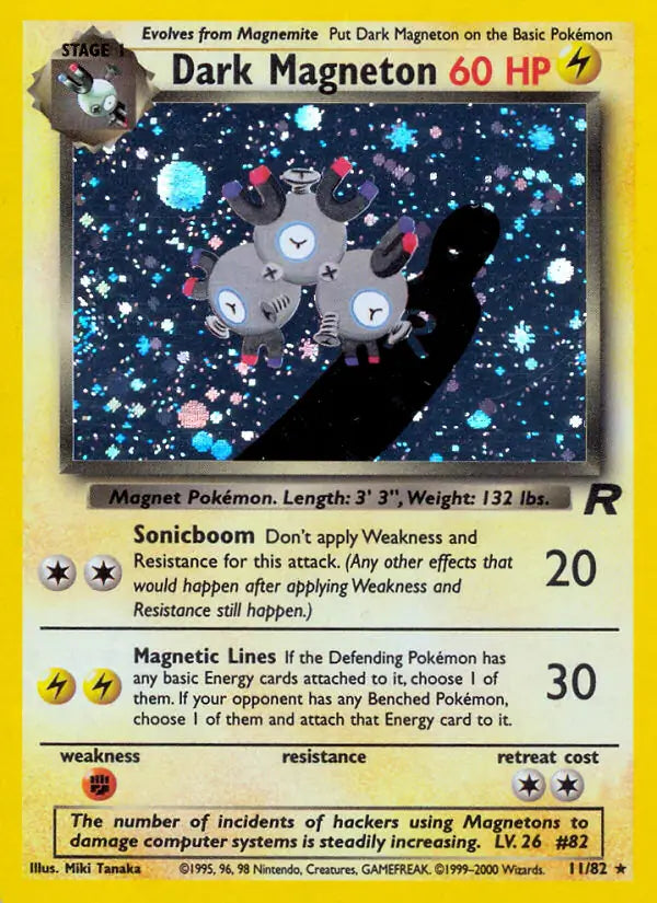 Dark Magneton  11/82 (Team Rocket)  - Unlimited Holofoil
