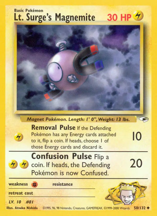 Lt. Surge's Magnemite 050/132 (Gym Heroes)  - Unlimited