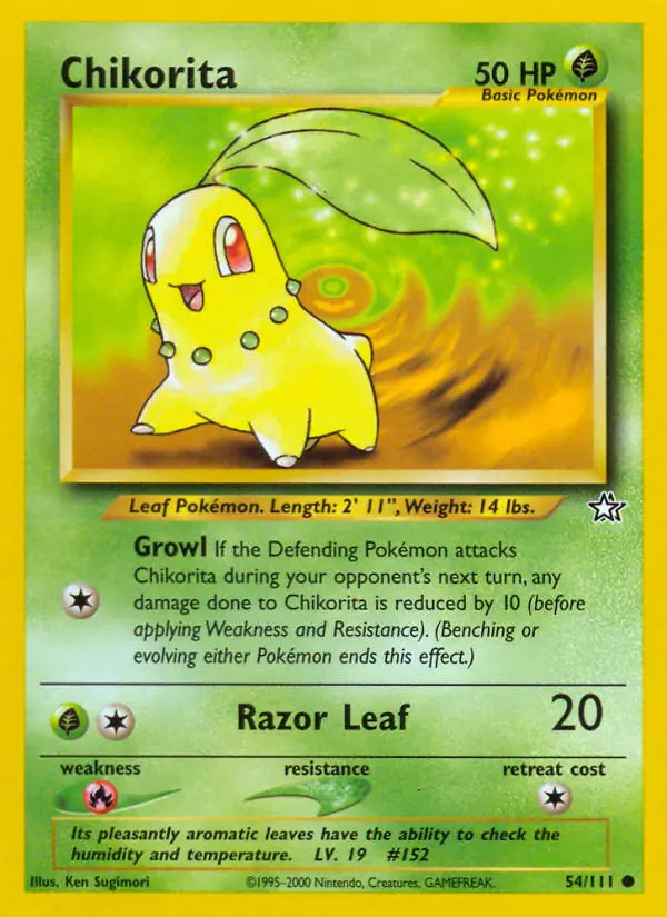 Chikorita 054/111 (Neo Genesis)  - Unlimited