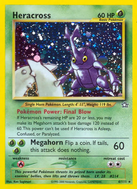 Heracross 006/111 (Neo Genesis)  - Unlimited Holofoil