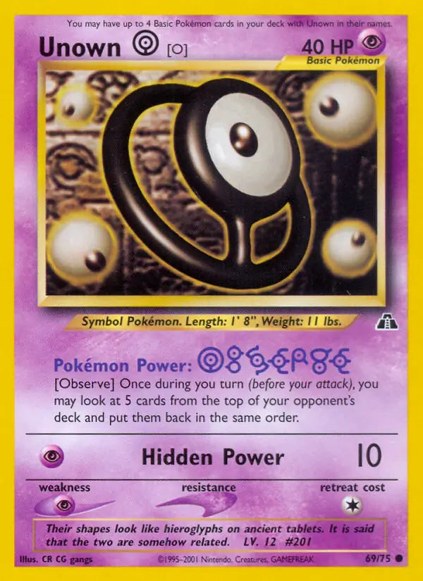 Unown O 69/75 (Neo Discovery)  - Unlimited