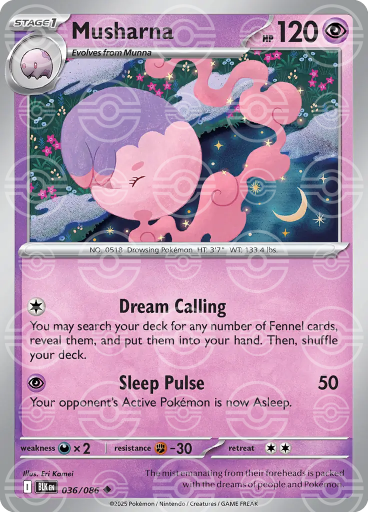Musharna 036/086 (SV: Black Bolt)  - Poke Ball Holofoil