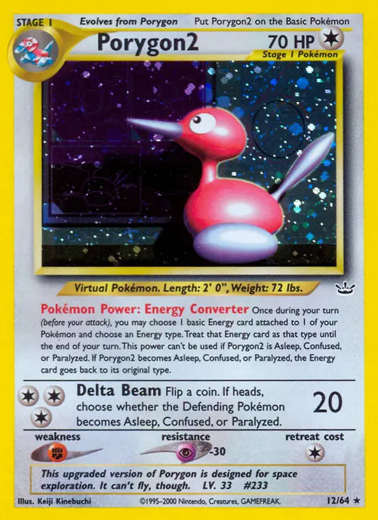 Porygon2 12/64 (Neo Revelation)  - Unlimited Holofoil