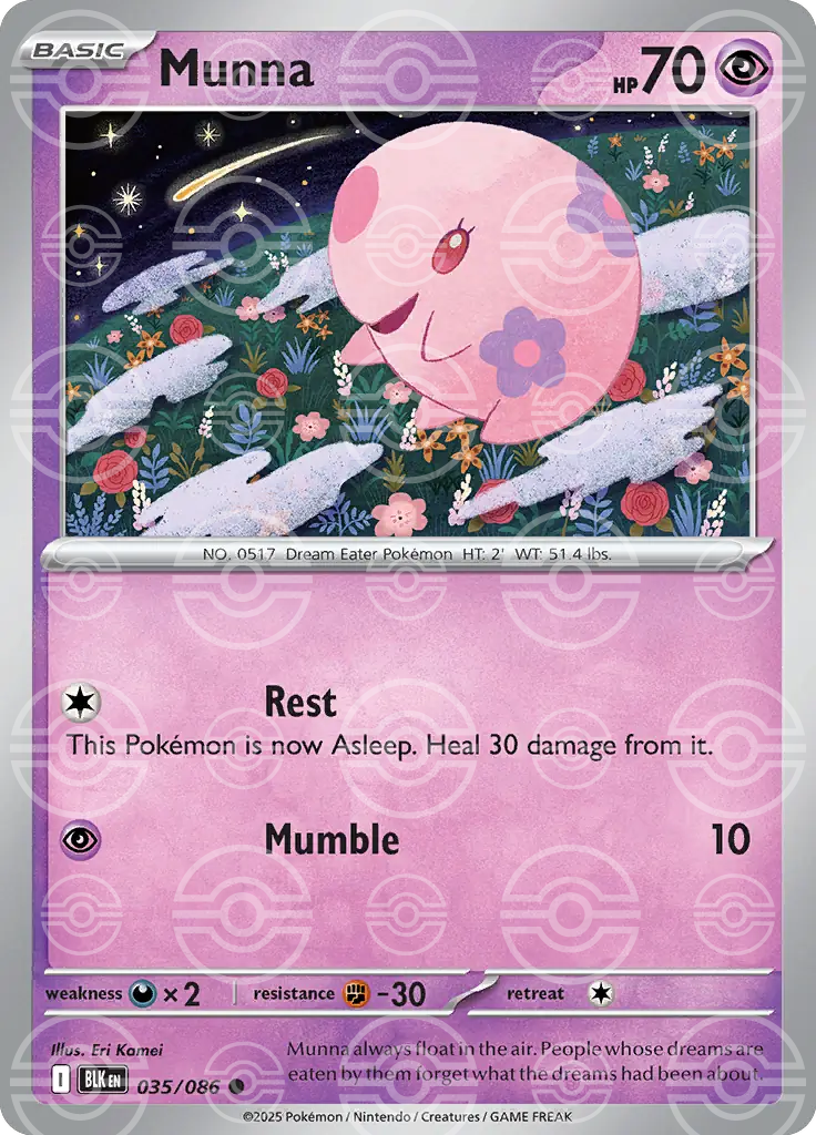 Munna 035/086 (SV: Black Bolt)  - Poke Ball Holofoil