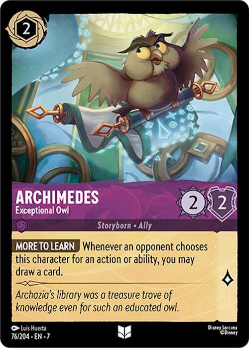 Archimedes, Exceptional Owl 76/204 (Archazia's Island)  - Cold Foil