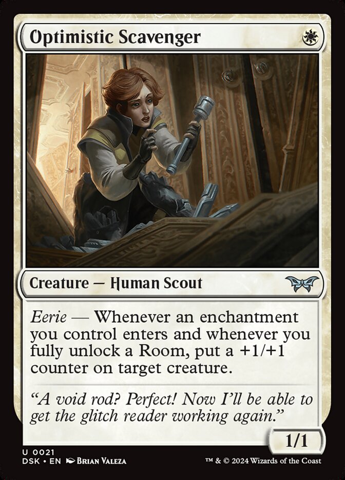 Optimistic Scavenger 21 (Duskmourn: House of Horror)  - Foil