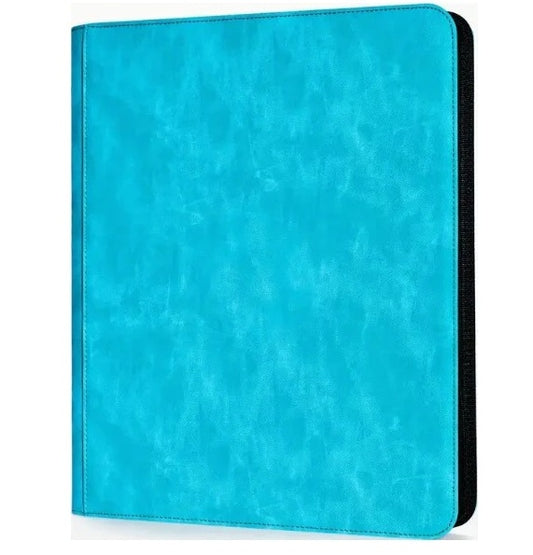 TOP LOADER ZIP BINDER - CLEAR 9 POCKET (252 CAPACITY) - LIGHT BLUE DENIM LOOK