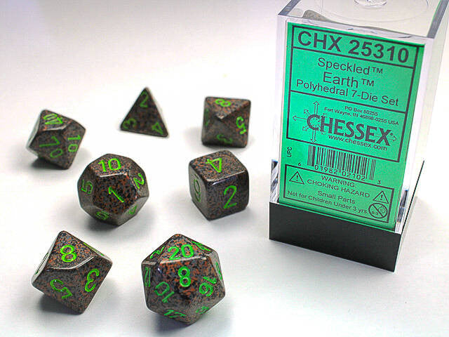 DICE - Chessex Polyhedral 7-Die Set Speckled Earth
