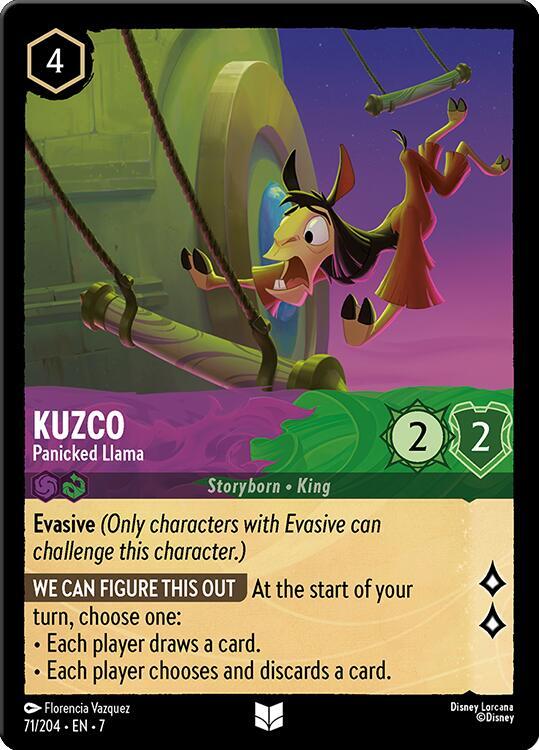 Kuzco, Panicked Llama 71/204 (Archazia's Island) 