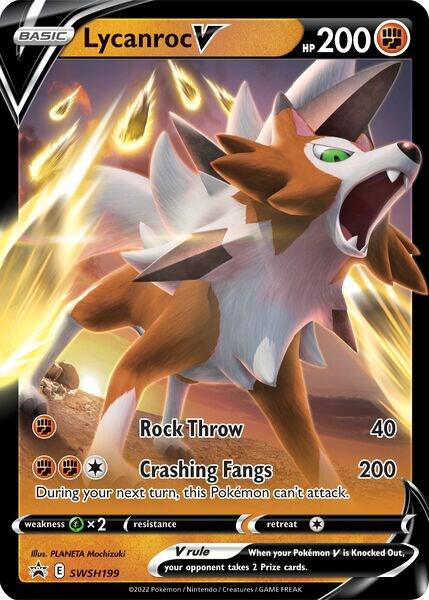 Lycanroc V SWSH199 (SWSH: Sword & Shield Promo Cards)  - Holofoil