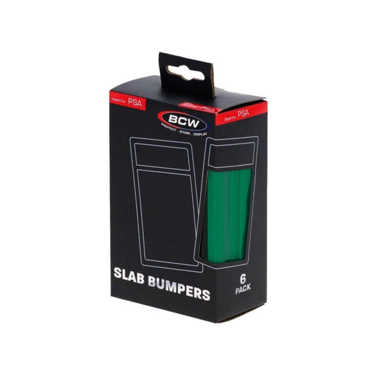 BCW - SLAB BUMPERS TO FIT PSA GRADED CARDS - GREEN - PACK OF 6