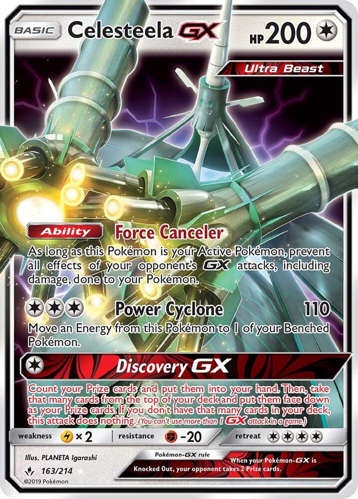 Celesteela GX 163/214 (SM - Unbroken Bonds)  - Holofoil