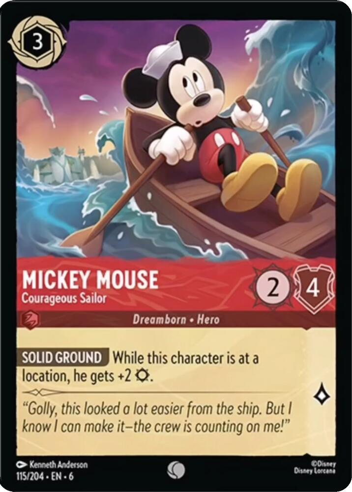 Mickey Mouse, Courageous Sailor 115/204 (Azurite Sea) 