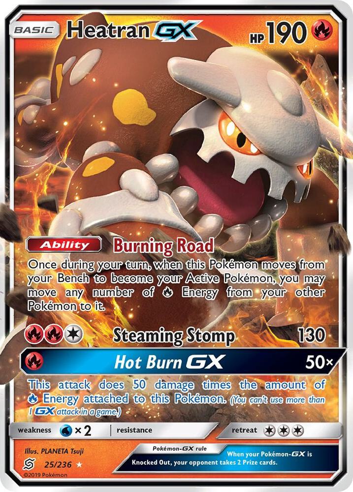 Heatran GX 25/236 (SM - Unified Minds)  - Holofoil