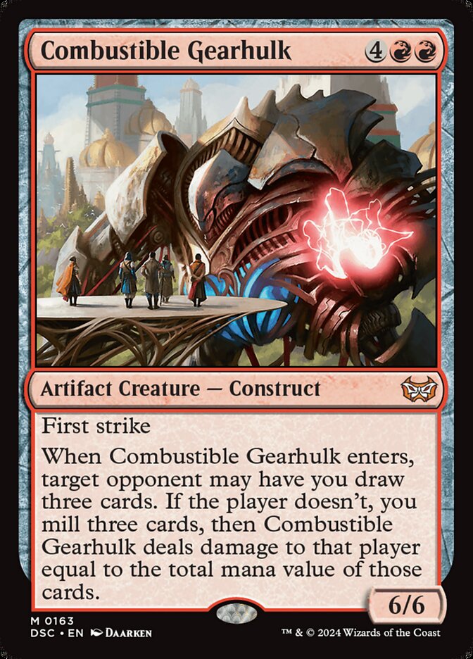Combustible Gearhulk 163 (Commander: Duskmourn: House of Horror) 