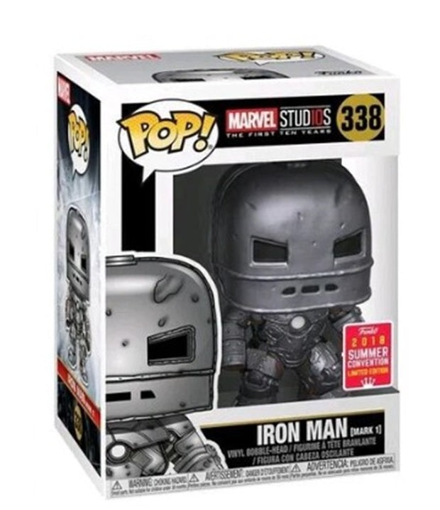 Iron Man #338 Marvel Studios The First Ten Years - 2018 Summer Convention Limited Edition Bobble Head Pop Vinyl Figure Funko