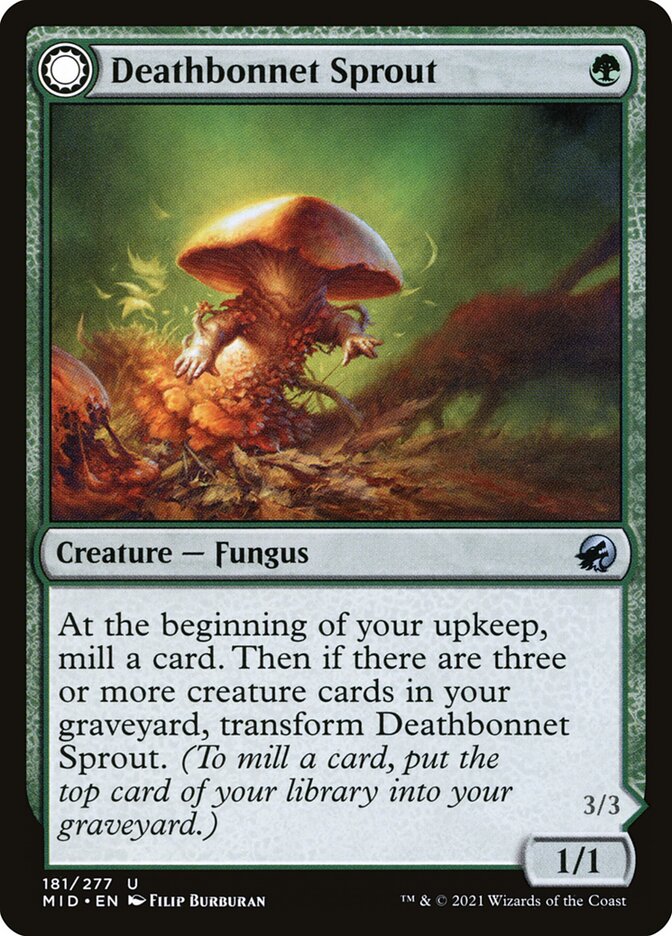 Deathbonnet Sprout // Deathbonnet Hulk 181/277 (Innistrad: Midnight Hunt)  - Foil